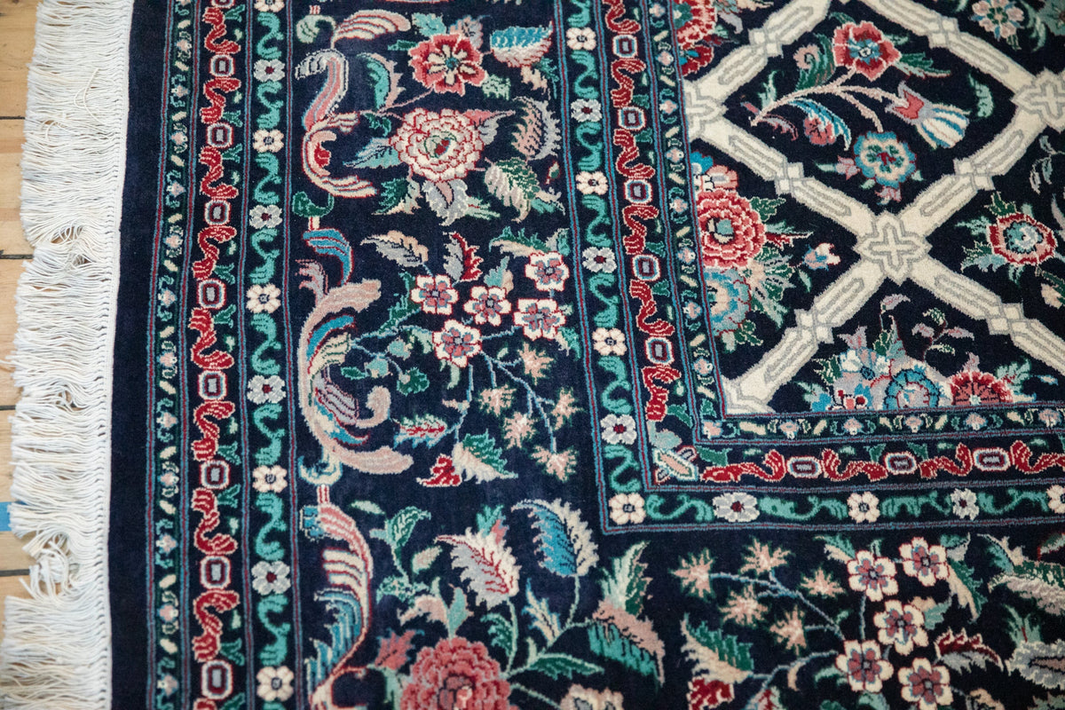 9x11.5 Vintage Pakistani Savonnerie Design Carpet