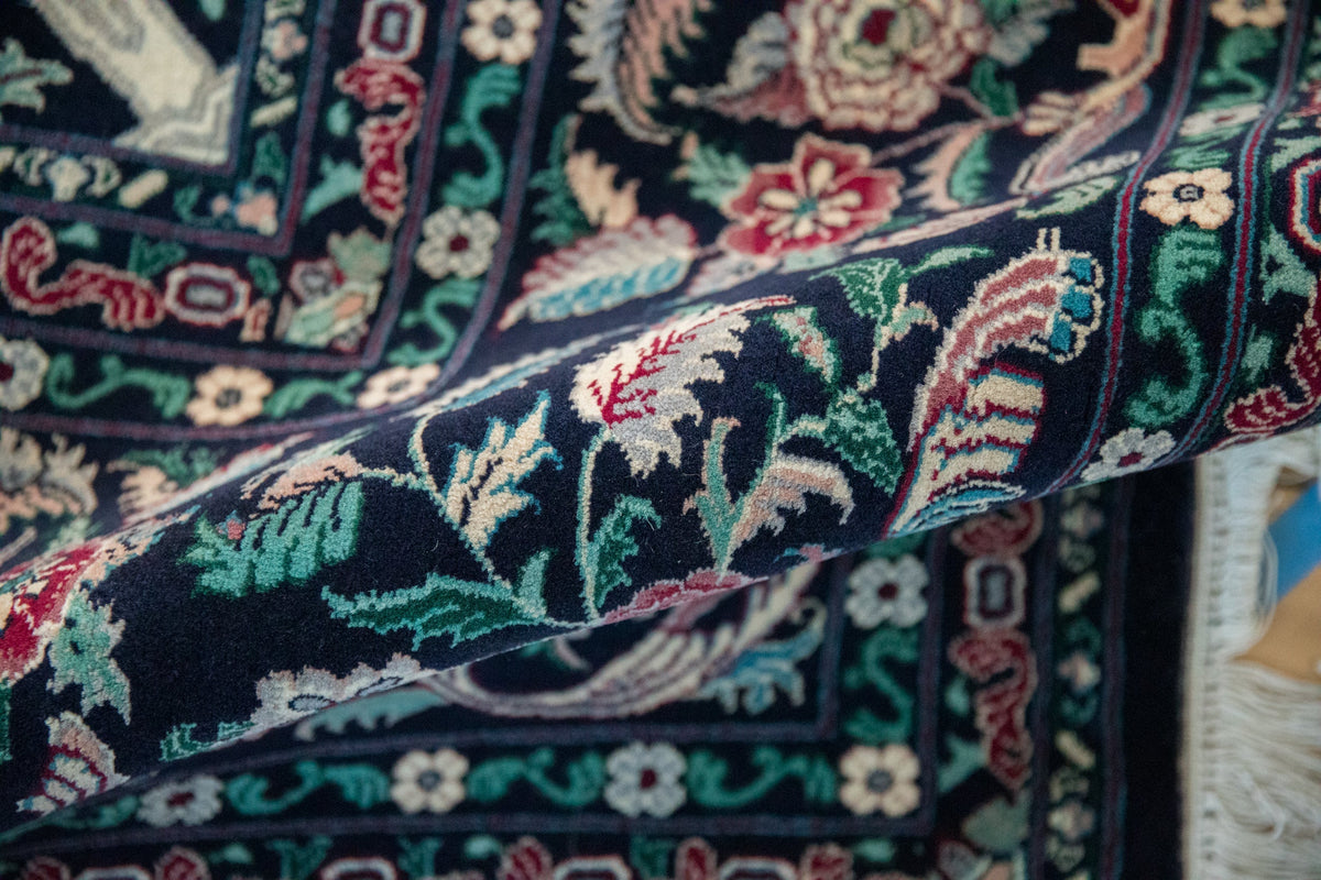 9x11.5 Vintage Pakistani Savonnerie Design Carpet
