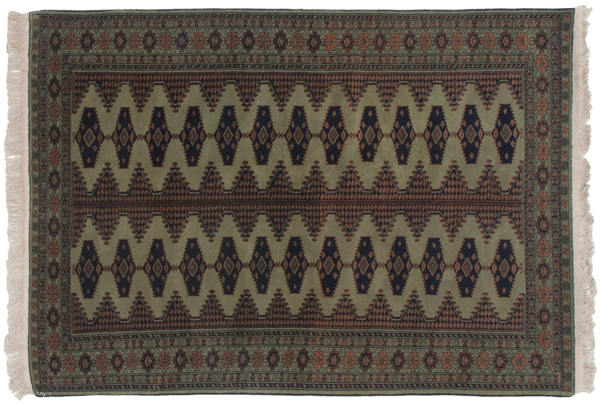 4x6 Vintage Siberian Bokhara Design Rug