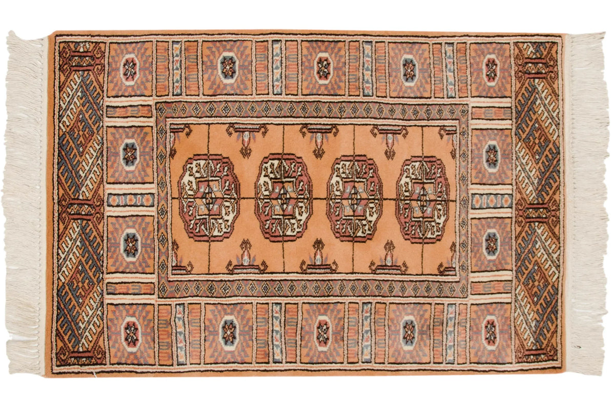 2x3 Vintage Indian Bokhara Design Rug Mat