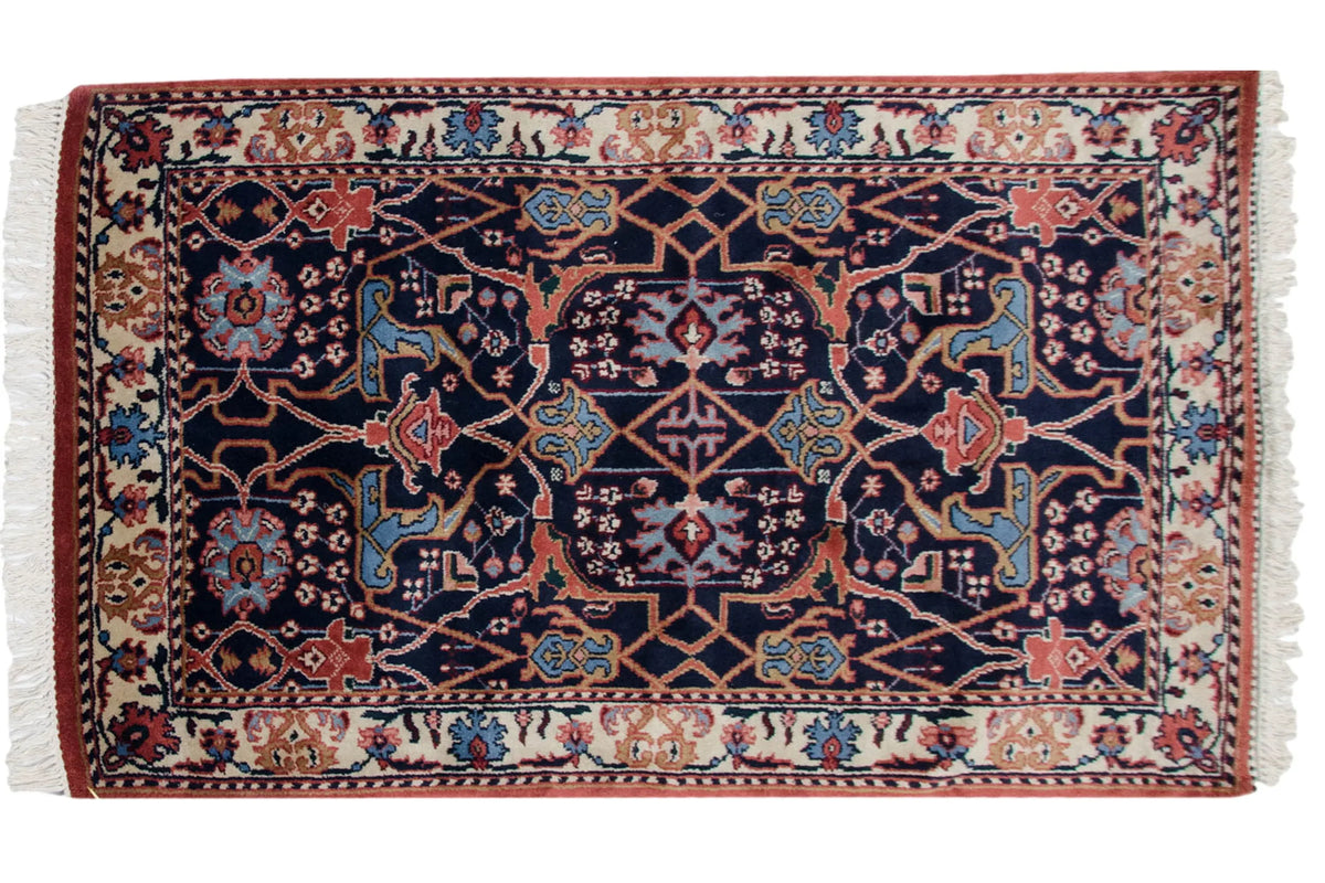 3.5x5.5 Vintage Indian Bijar Design Rug