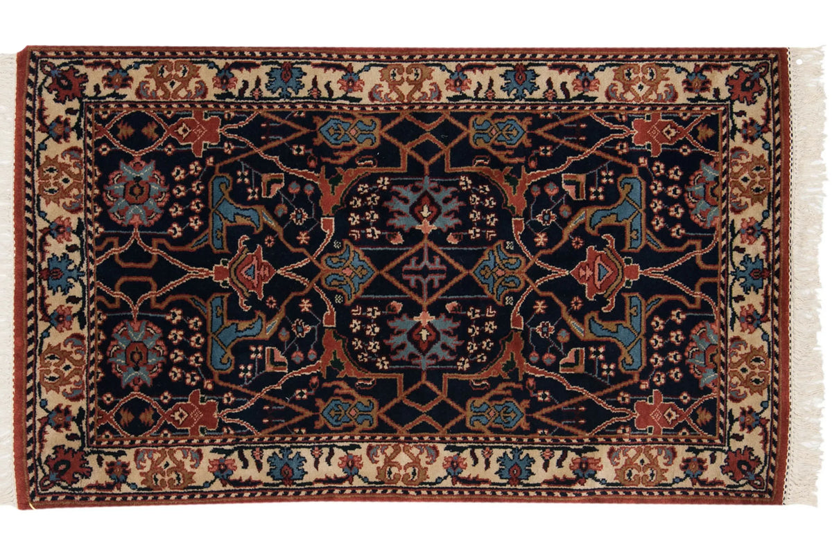 3.5x5.5 Vintage Indian Bijar Design Rug
