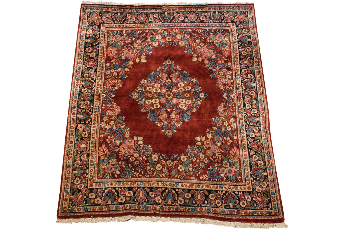 6x7.5 Vintage Sarouk Carpet