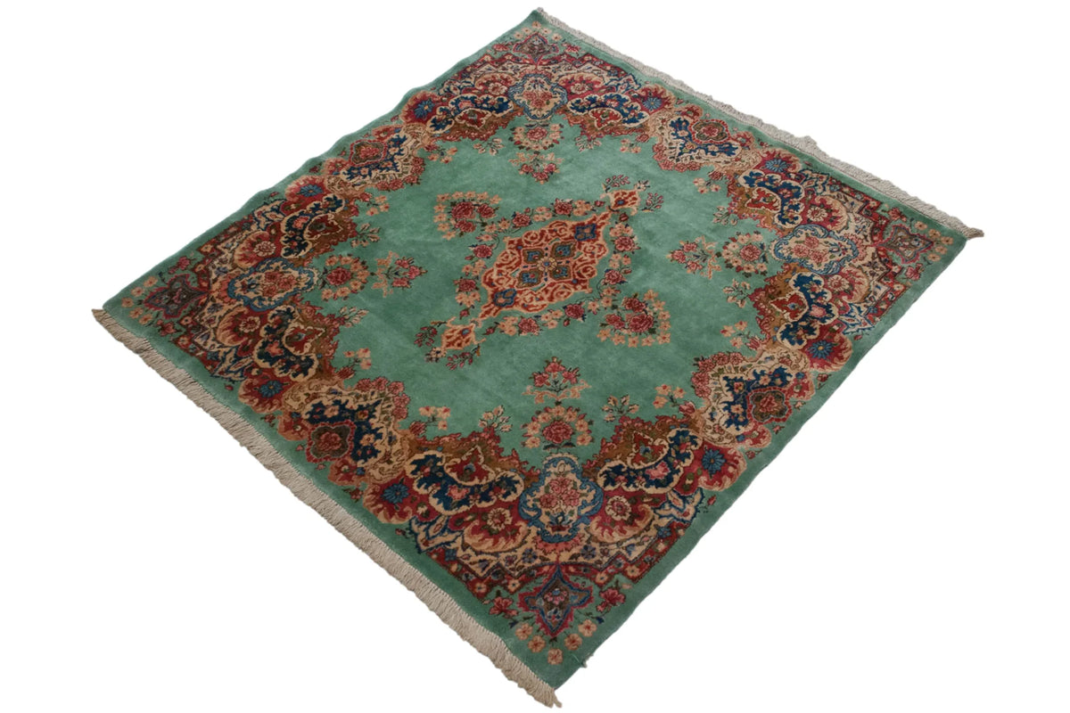 4.5x5 Vintage Kerman Square Rug