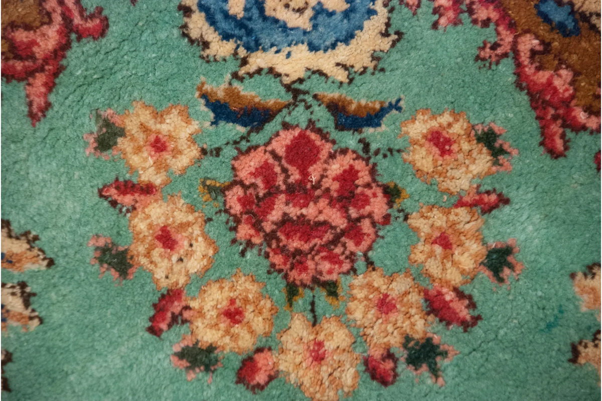 4.5x5 Vintage Kerman Square Rug