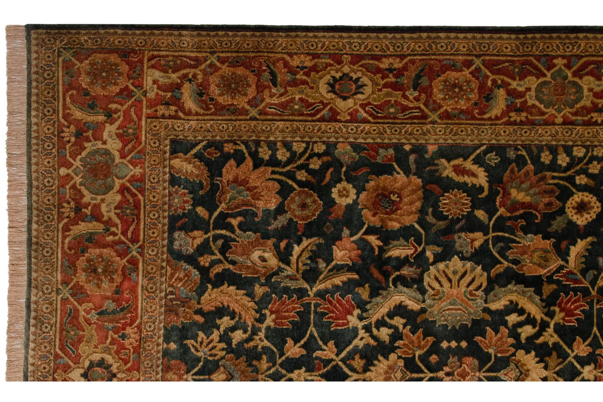 9x11.5 Vintage Indian Serapi Design Carpet