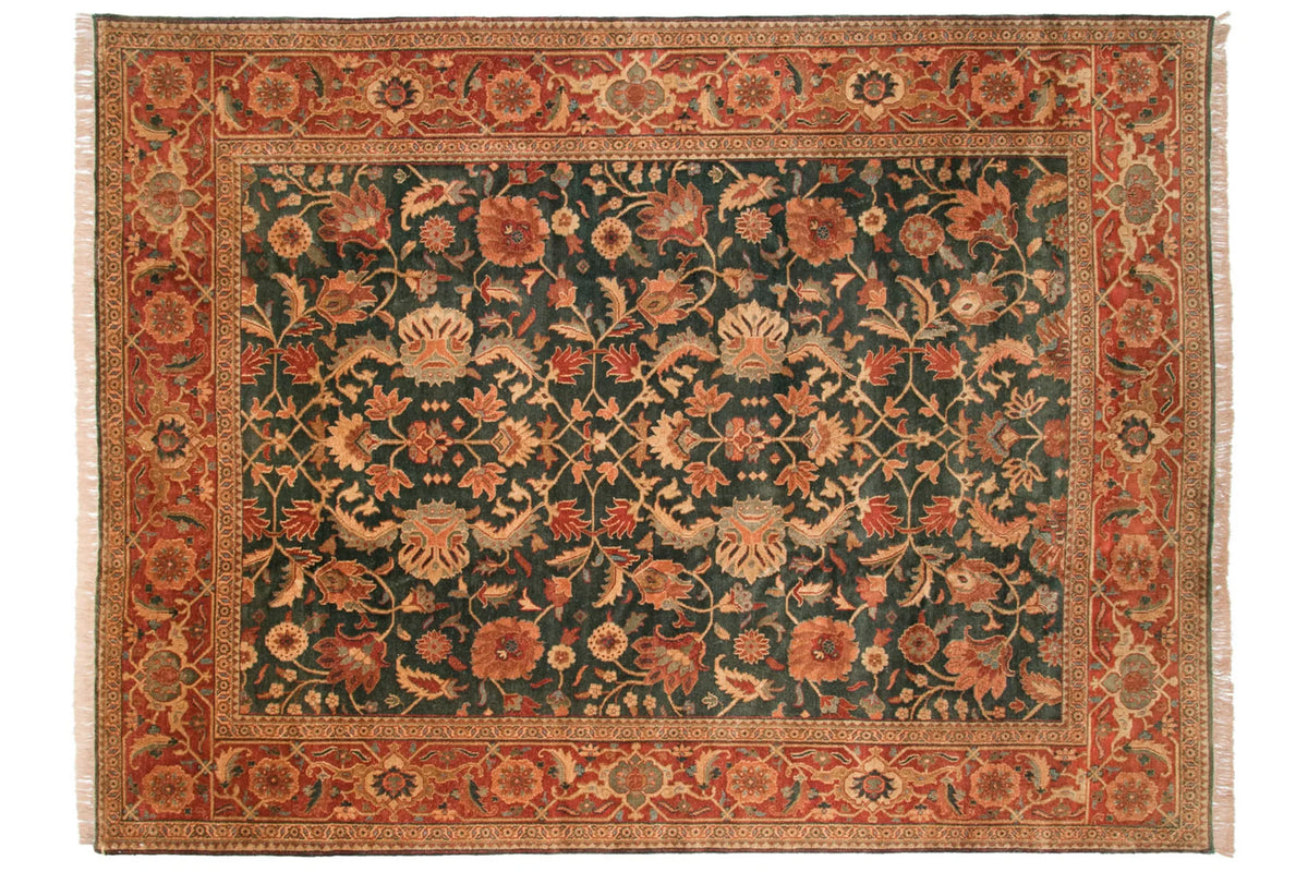 9x11.5 Vintage Indian Serapi Design Carpet
