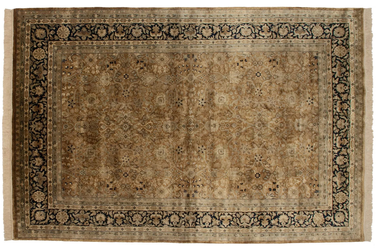 6x9 Vintage Indian Tabriz Design Carpet