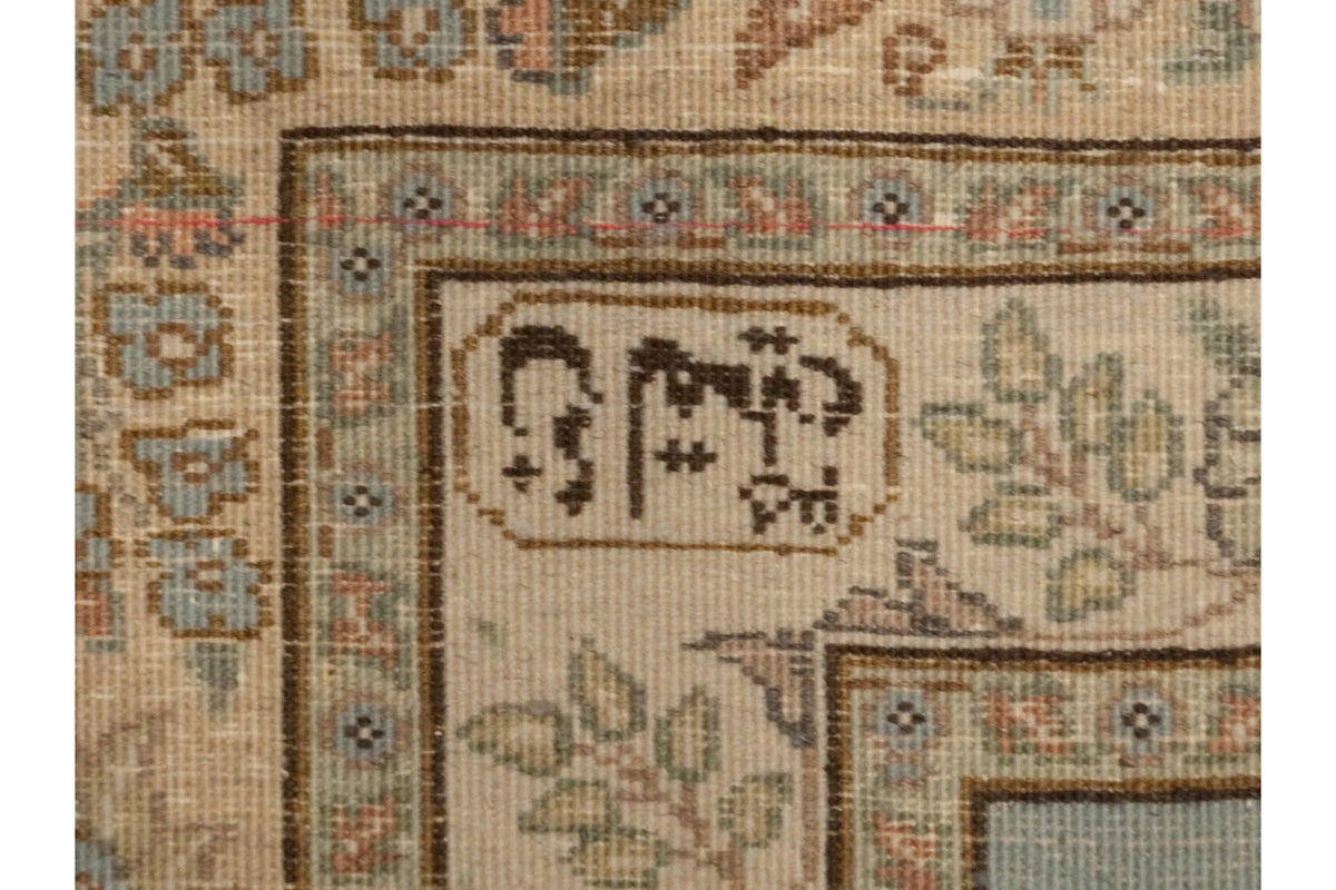 12x17.5 Vintage Tabriz Carpet