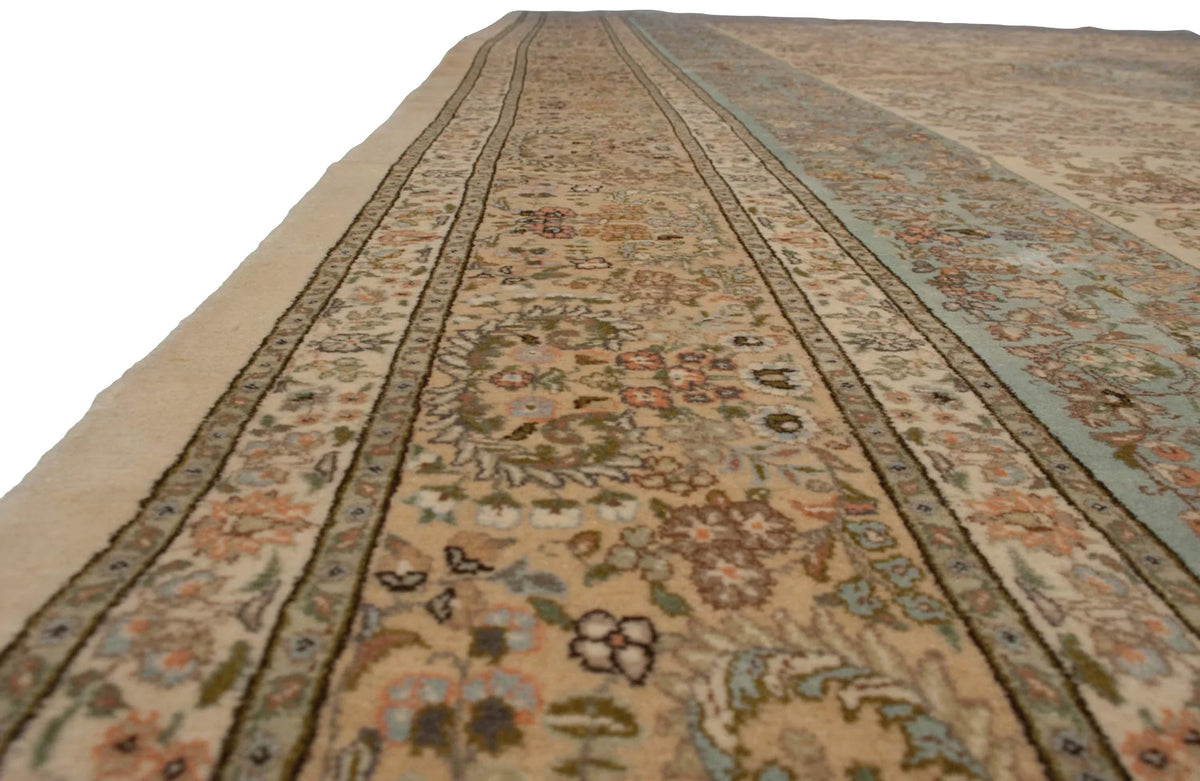 12x17.5 Vintage Tabriz Carpet