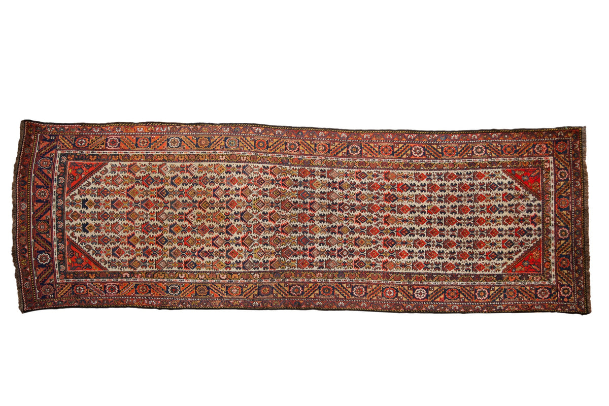4x11.5 Vintage Hamadan Rug Runner