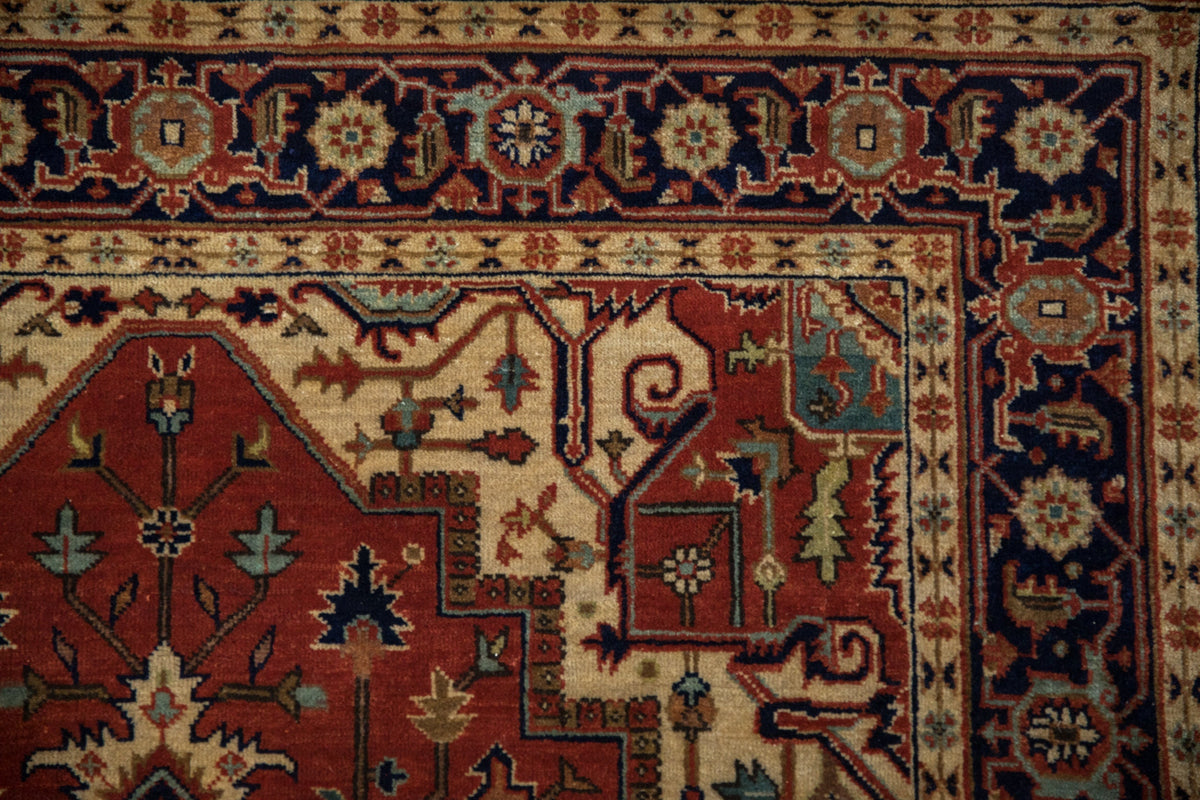 4x12 Indian Heriz Design Rug Runner