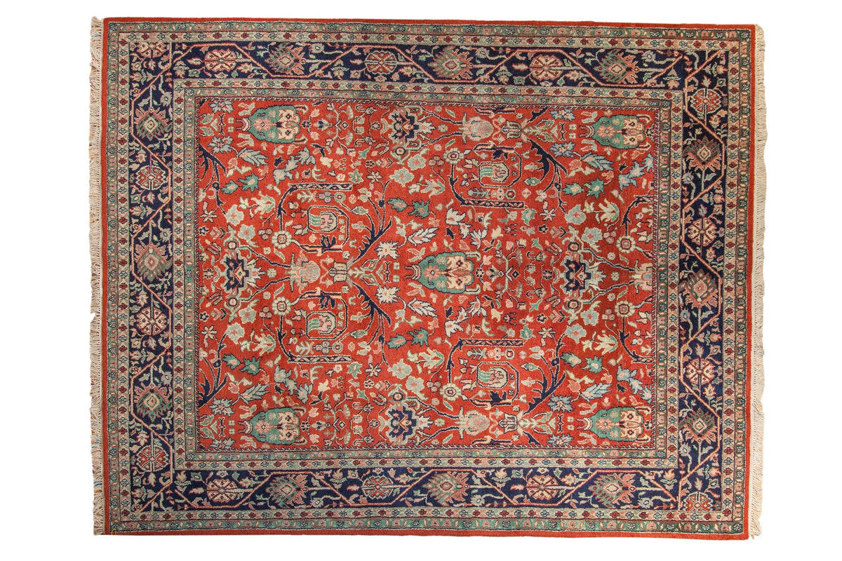 7.5x10 Vintage Indian Bijar Design Carpet