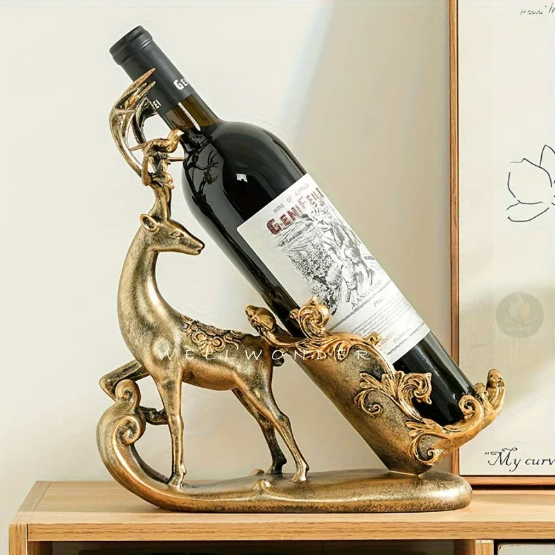 Metal Deer Wine Rack with Lightweight Design — House of Avana, view 2 of 12