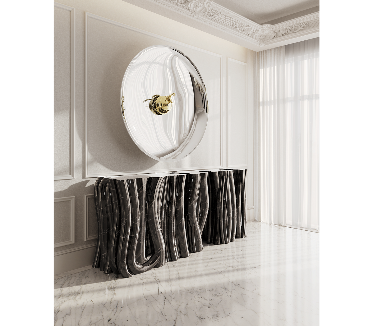 Monochrome Faux-marble Console by Boca do Lobo – view 8