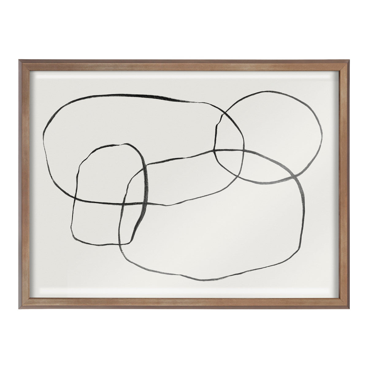 Blake 871 Modern Circles Framed Printed Glass by Teju Reval of SnazzyHues