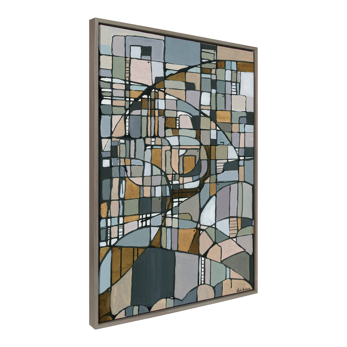 Sylvie Deco Nadeau Framed Canvas by Leah Nadeau