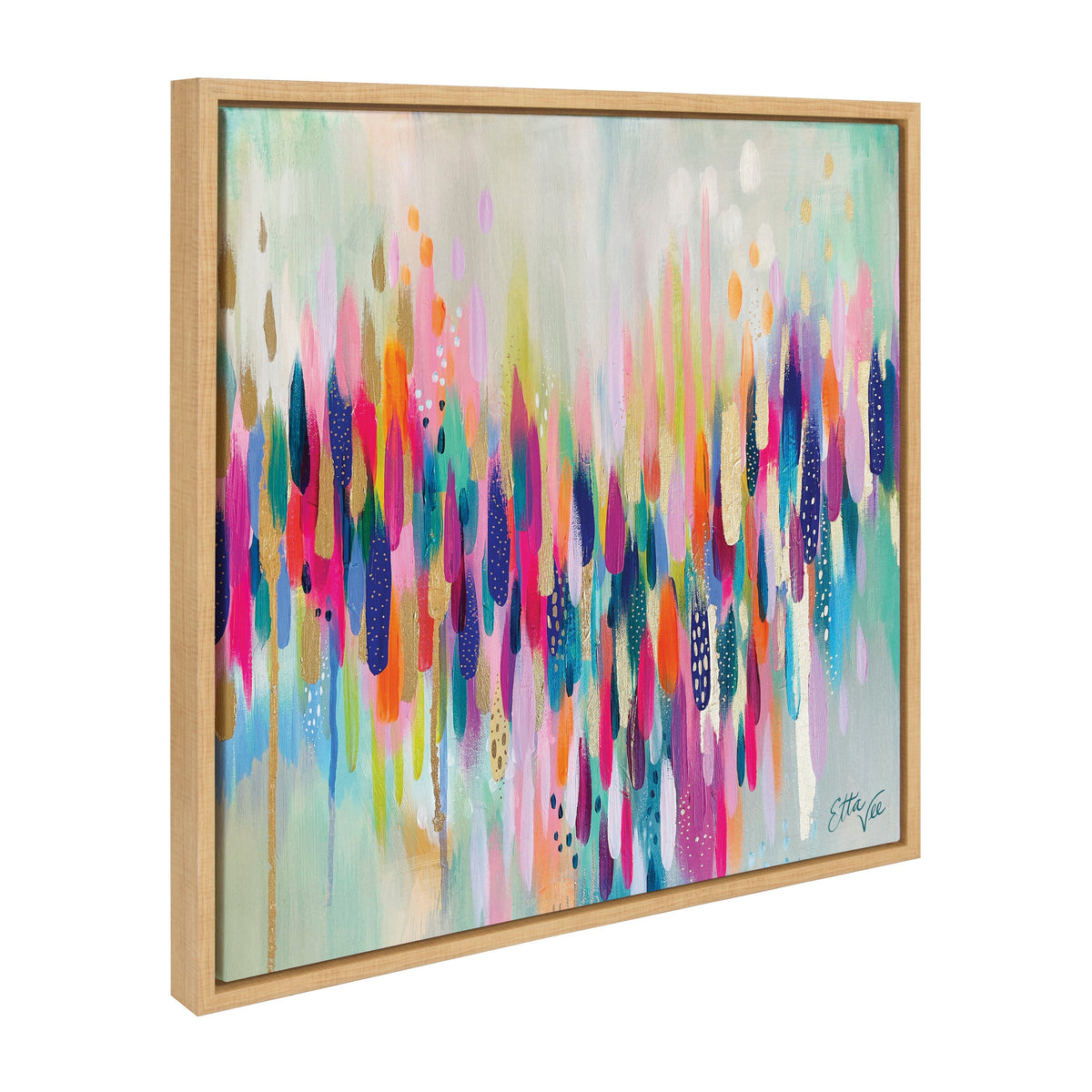 Sylvie Brushstroke 154 Framed Canvas by Jessi Raulet of Ettavee