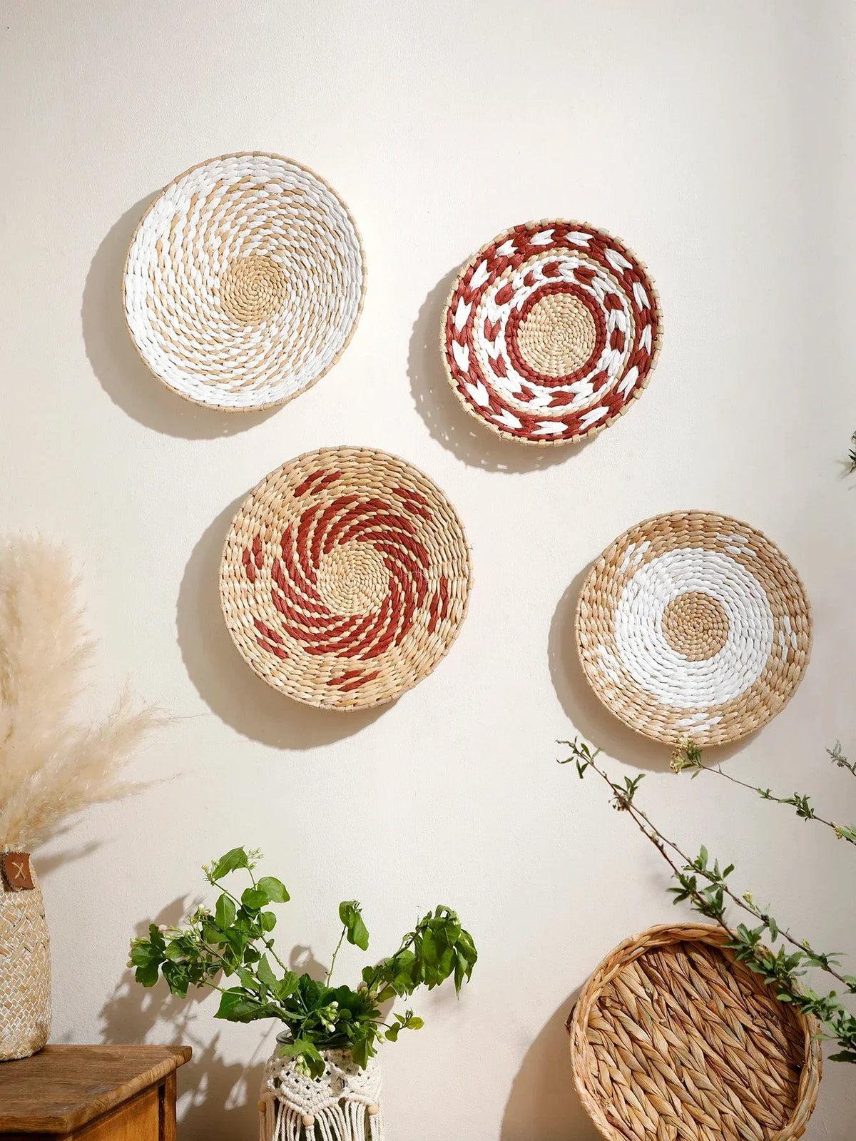 Natural Seagrass Handmade Wall Decor with Organic Texture