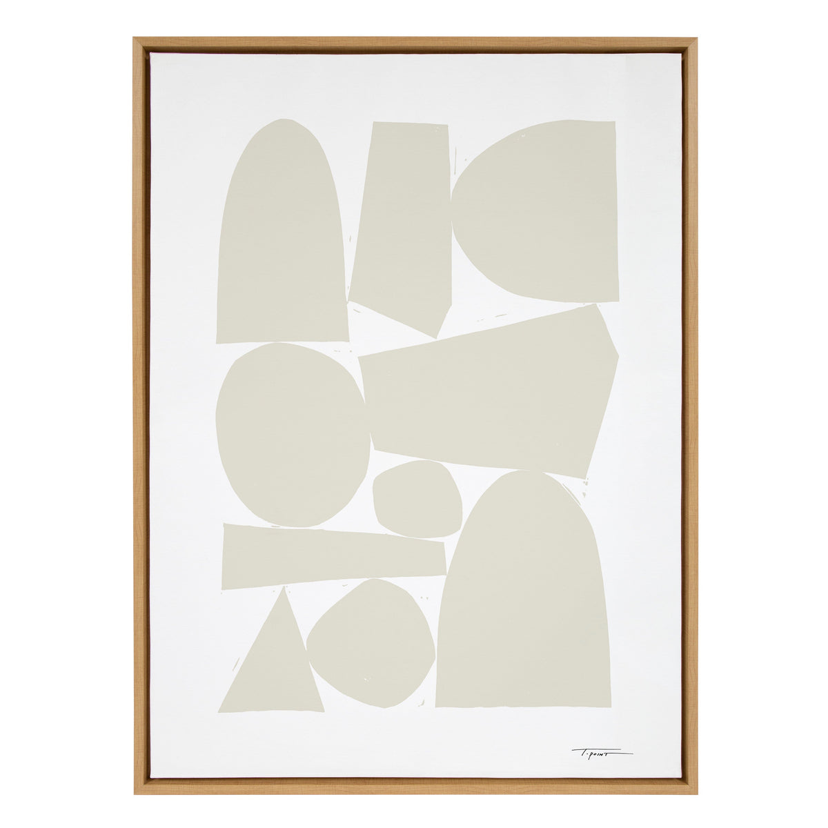 Sylvie Constructed II Neutral Framed Canvas by Statement Goods