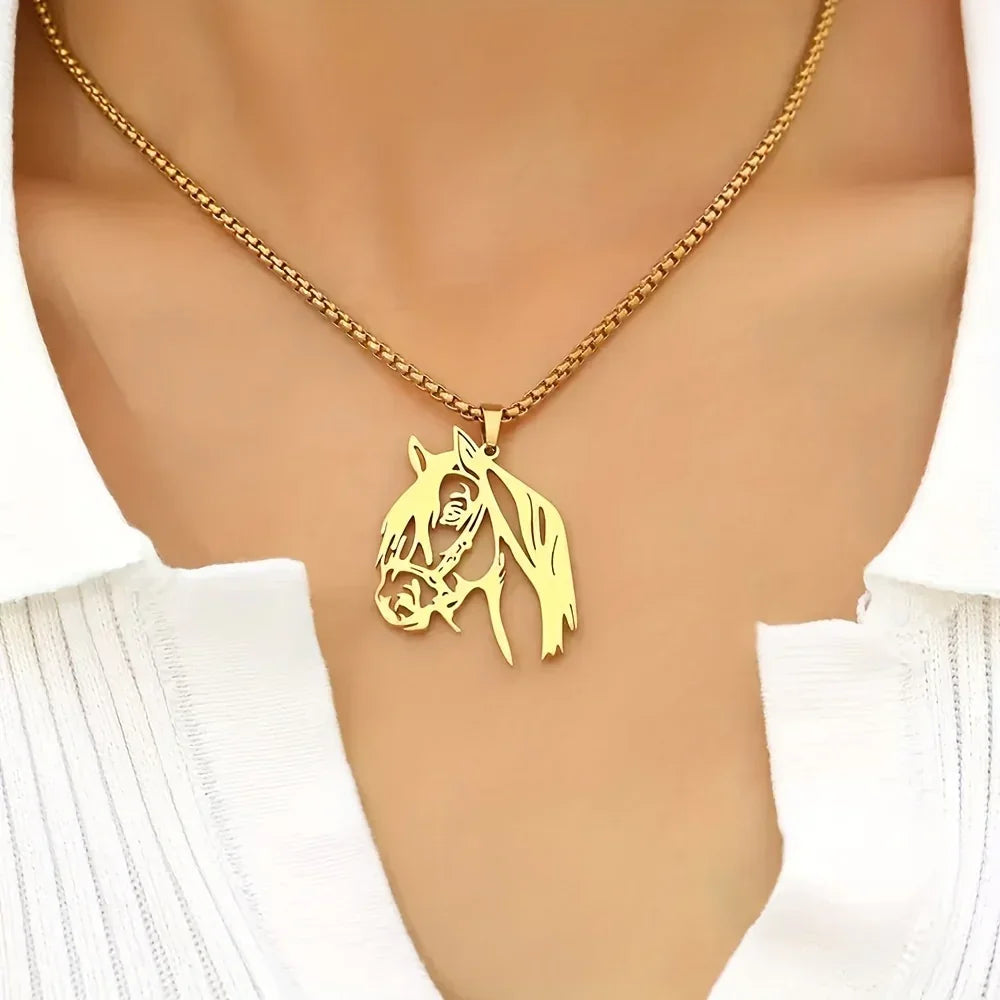 Necklace - Horse Head Stainless Steel