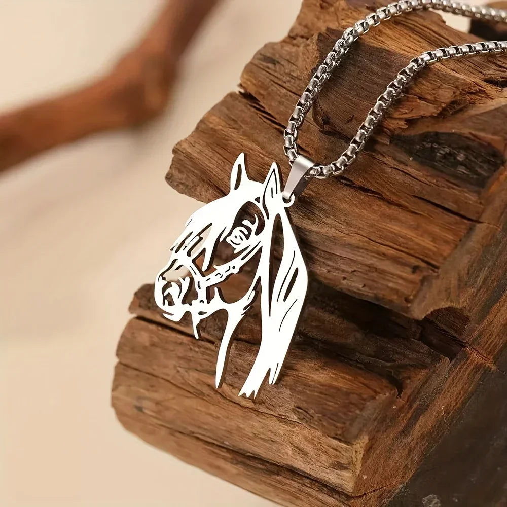 Necklace - Horse Head Stainless Steel