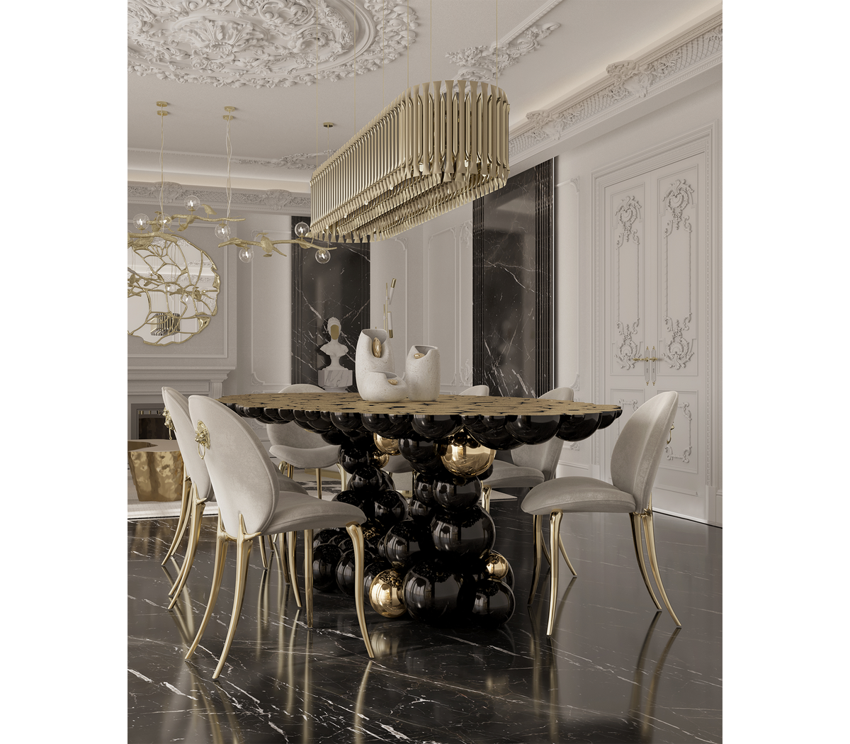 Newton Black Walnut Dining Table by Boca do Lobo – view 9