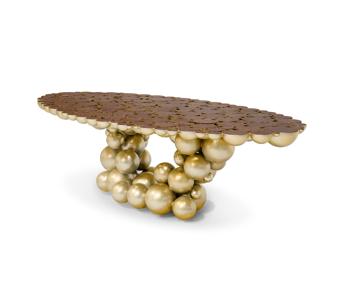 Newton Gold Walnut Dining Table by Boca do Lobo – view 2