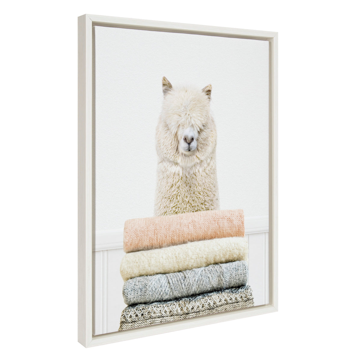 Sylvie Fold Alpaca Framed Canvas by Amy Peterson Art Studio