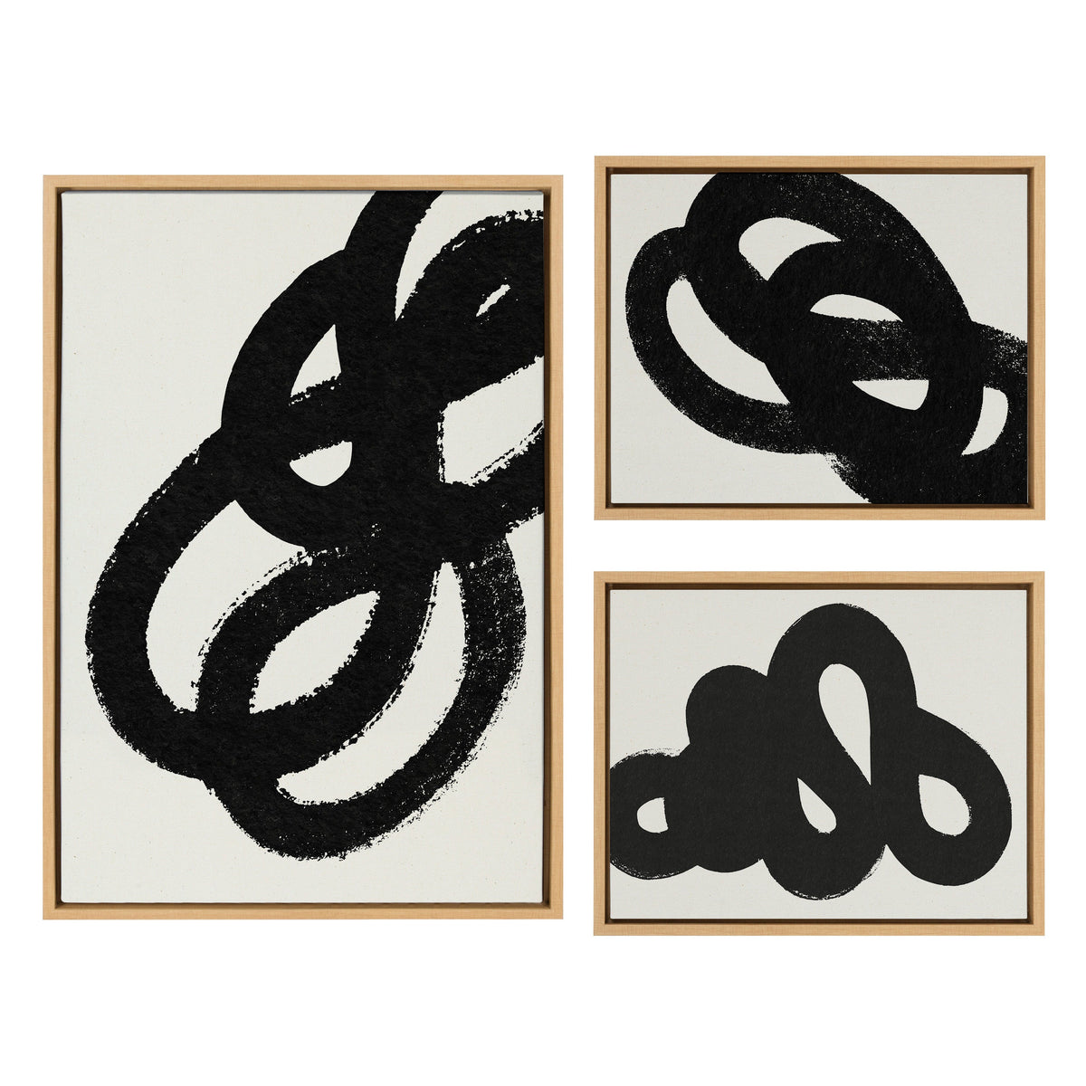 Sylvie Black Path, Follow the Path and This Way Framed Canvas by Rocket Jack