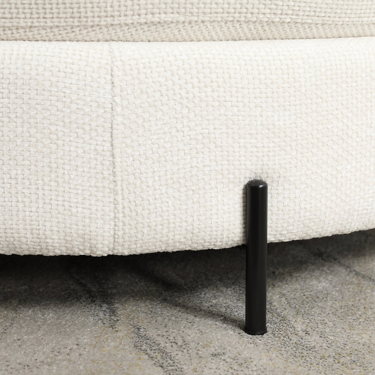 Ottoman Bench - Storage Half Moon Brown