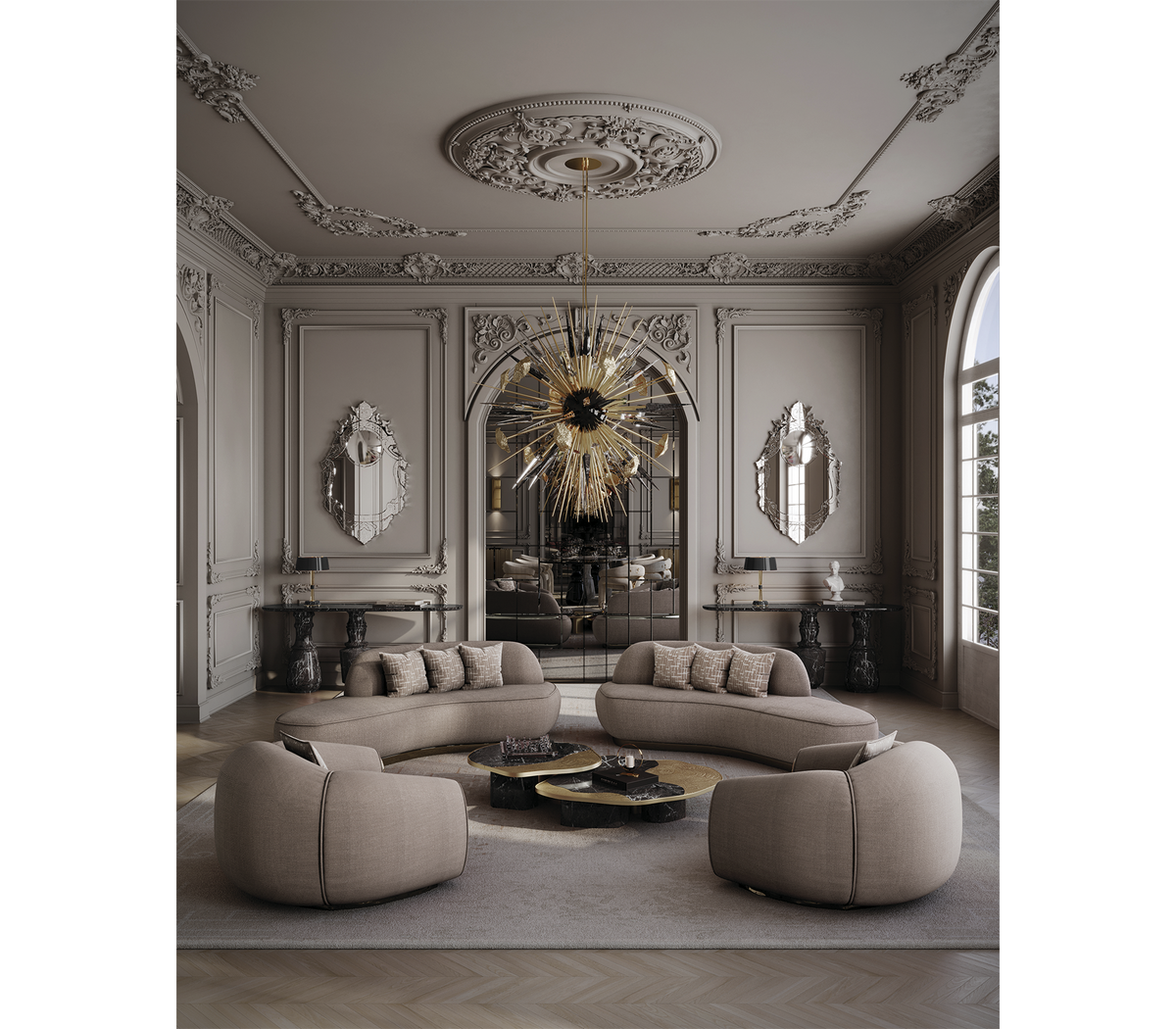 Outburst Black Chandelier by Boca do Lobo – view 3