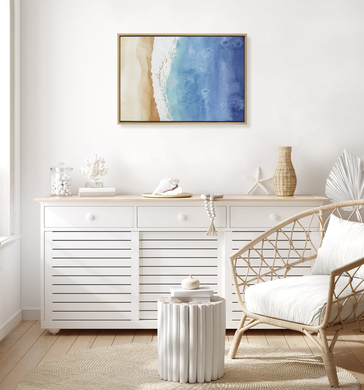 Sylvie Ocean Wake Framed Canvas by Julie Maida