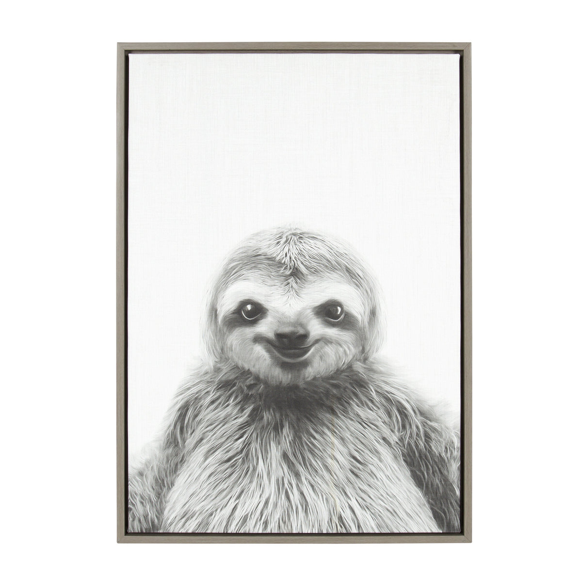 Sylvie Sloth Framed Canvas by Simon Te Tai