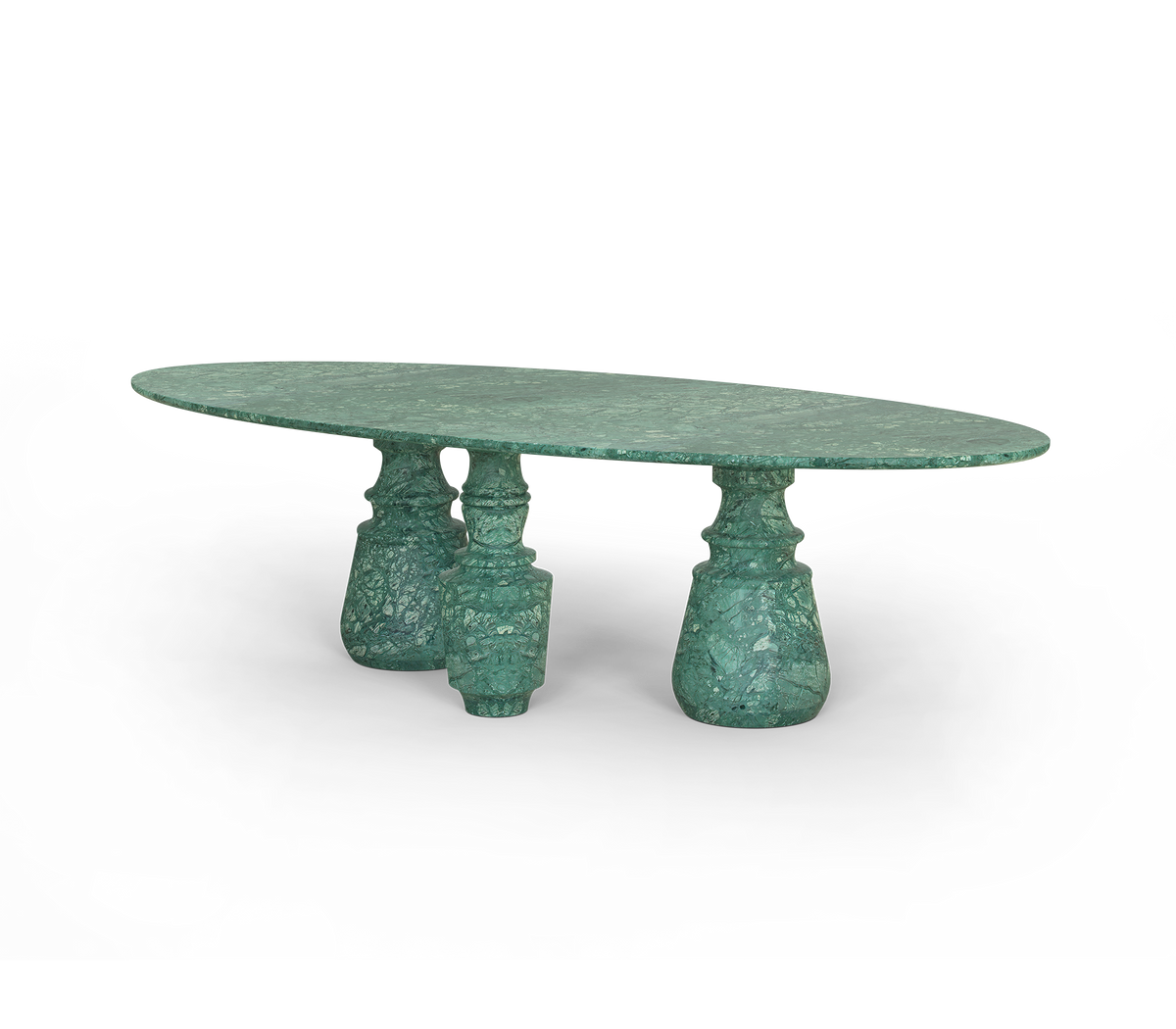 Pietra Oval XL Nero Marquina Dining Table by Boca do Lobo – view 3