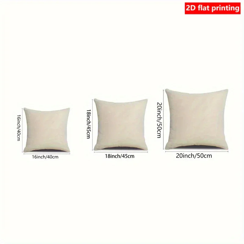 Pillow Covers - Zipper White Golden Abstract