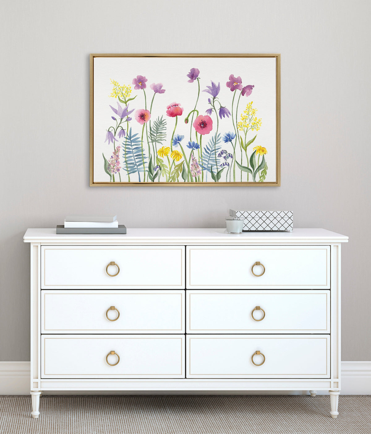 Sylvie Wildflorals Framed Canvas by Patricia Shaw