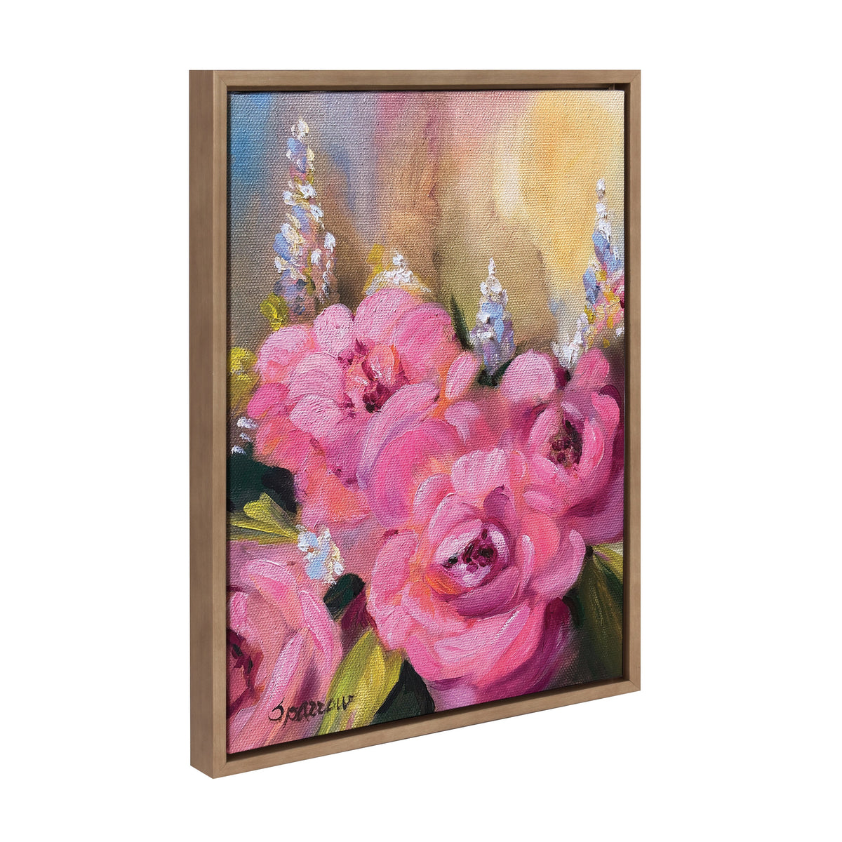 Sylvie Hot Pink Framed Canvas by Mary Sparrow
