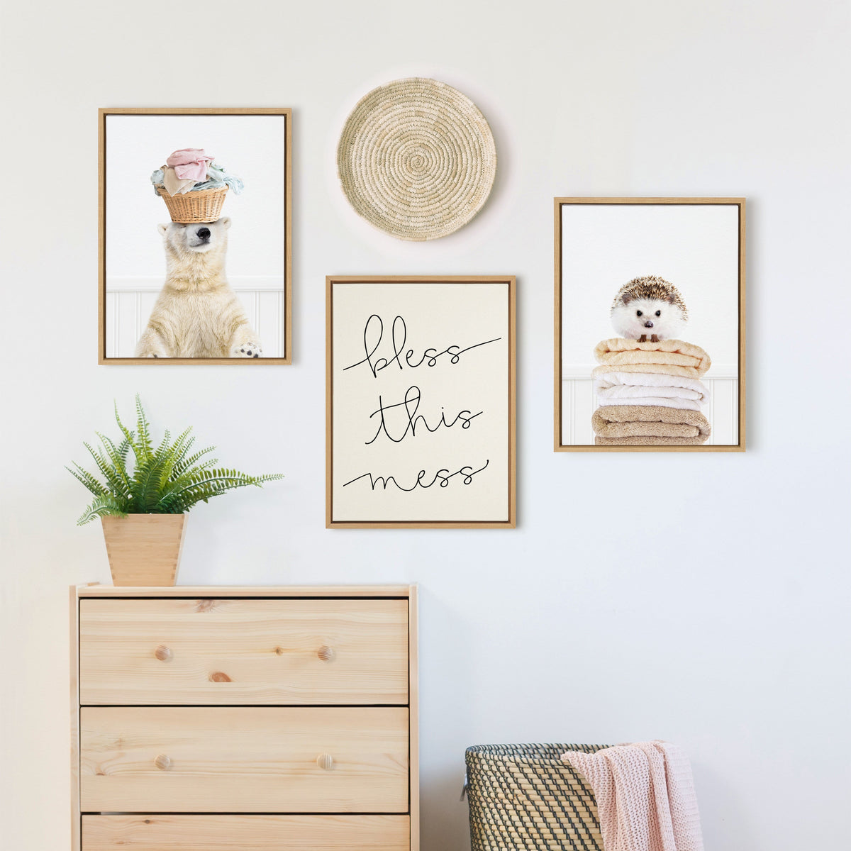 Sylvie Sorting Life Polar Bear 2 Framed Canvas by Amy Peterson Art Studio
