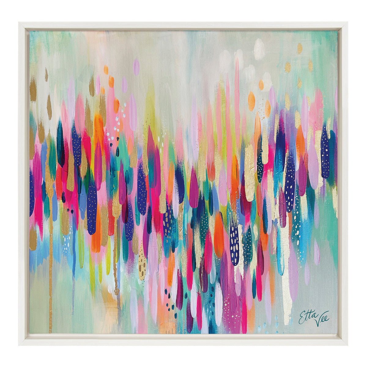Sylvie Brushstroke 154 Framed Canvas by Jessi Raulet of Ettavee