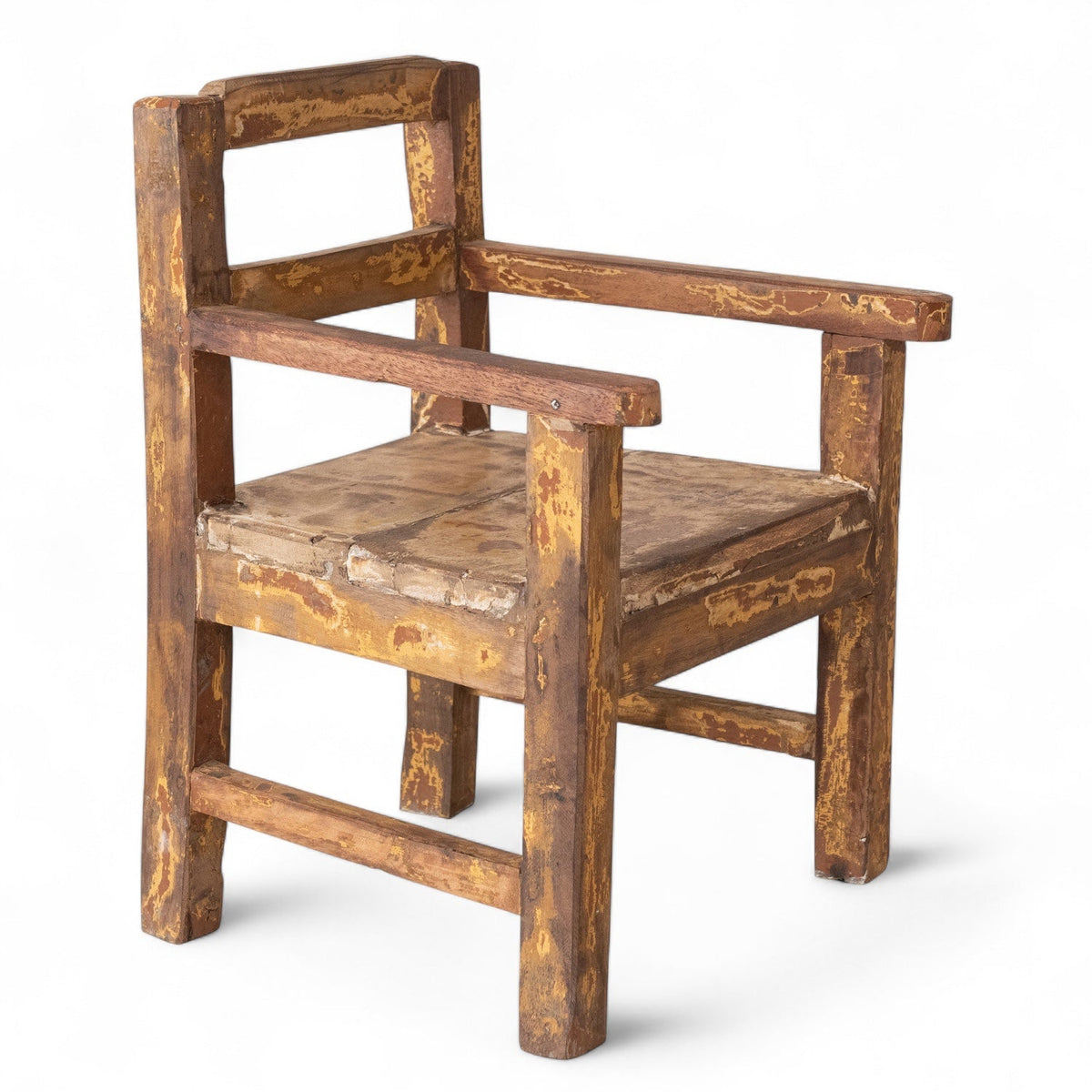 Distressed Reclaimed Wood Mini Decorative Chair by Rust & Cinder