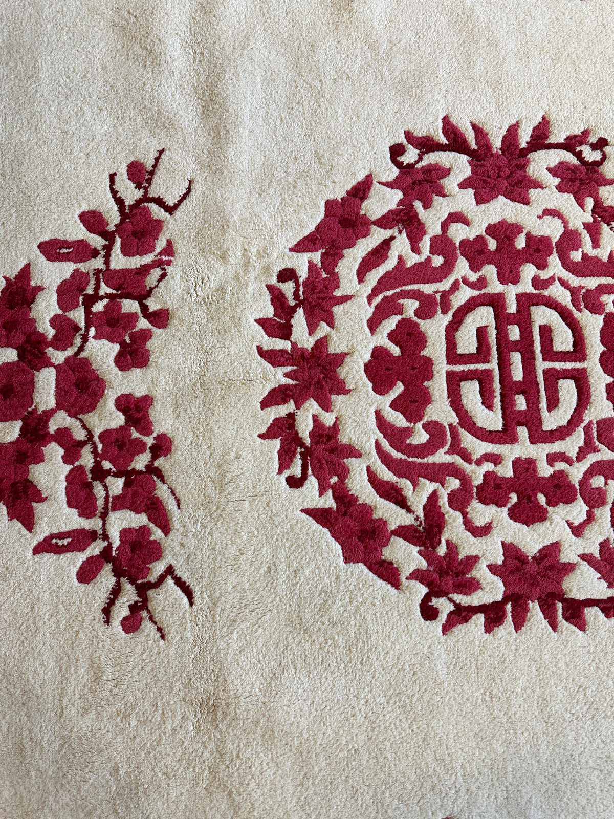 Indian Rug 11x15 | Ivory & Red | Hand-Knotted Wool - Rugistan, view 2