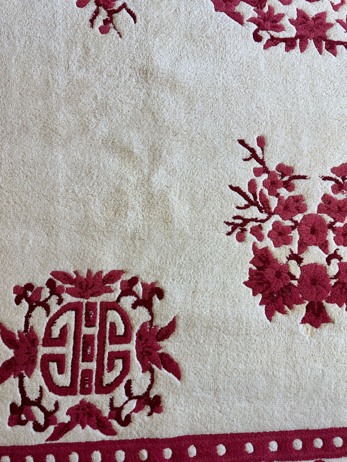 Indian Rug 11x15 | Ivory & Red | Hand-Knotted Wool - Rugistan, view 5