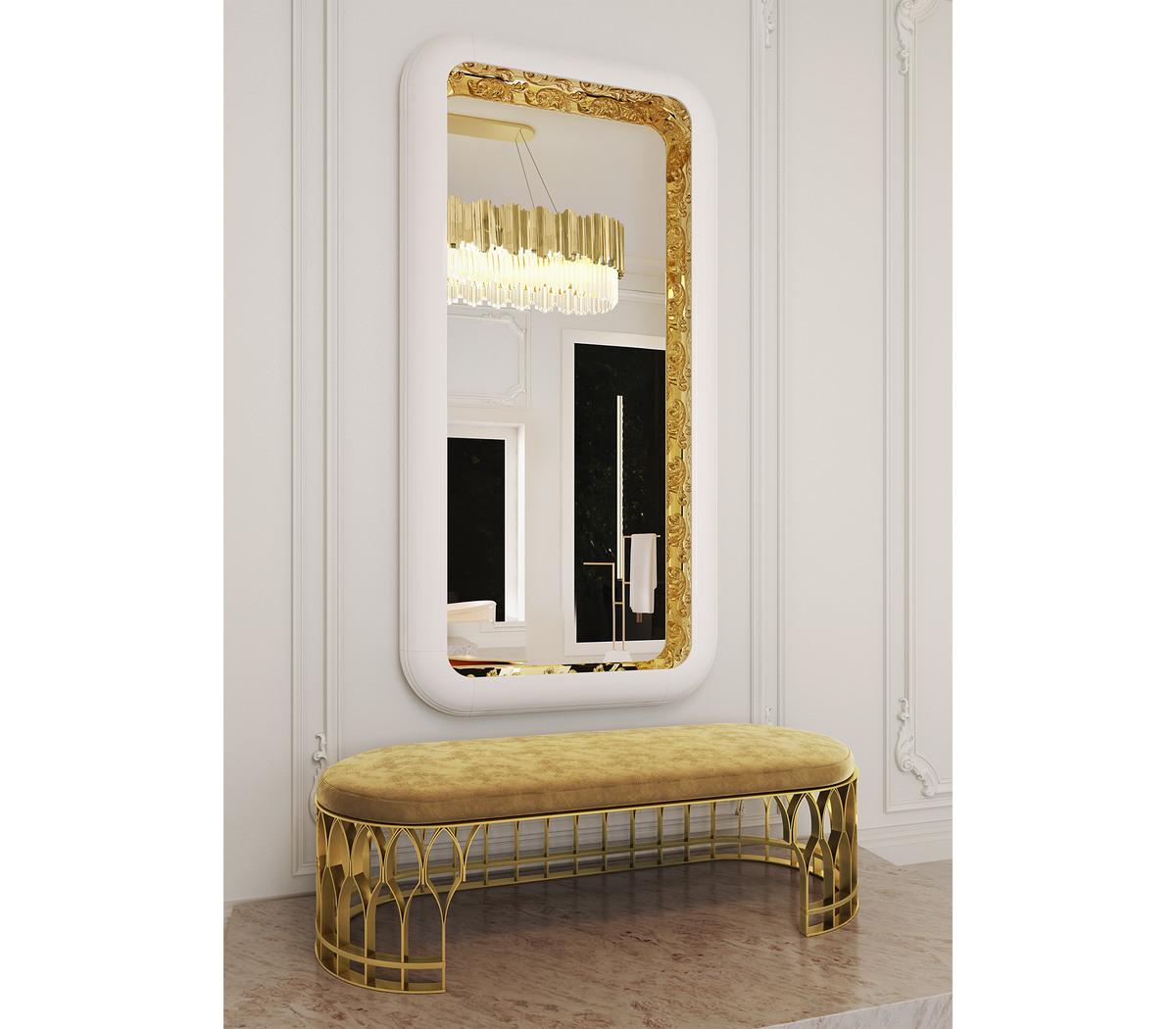 Ring Rectangular Mirror by Boca do Lobo – view 2