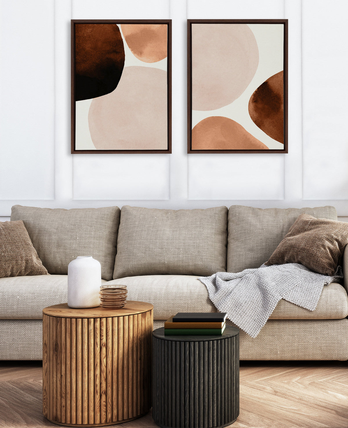 Sylvie Shapes I and II Framed Canvas Set by Amy Lighthall