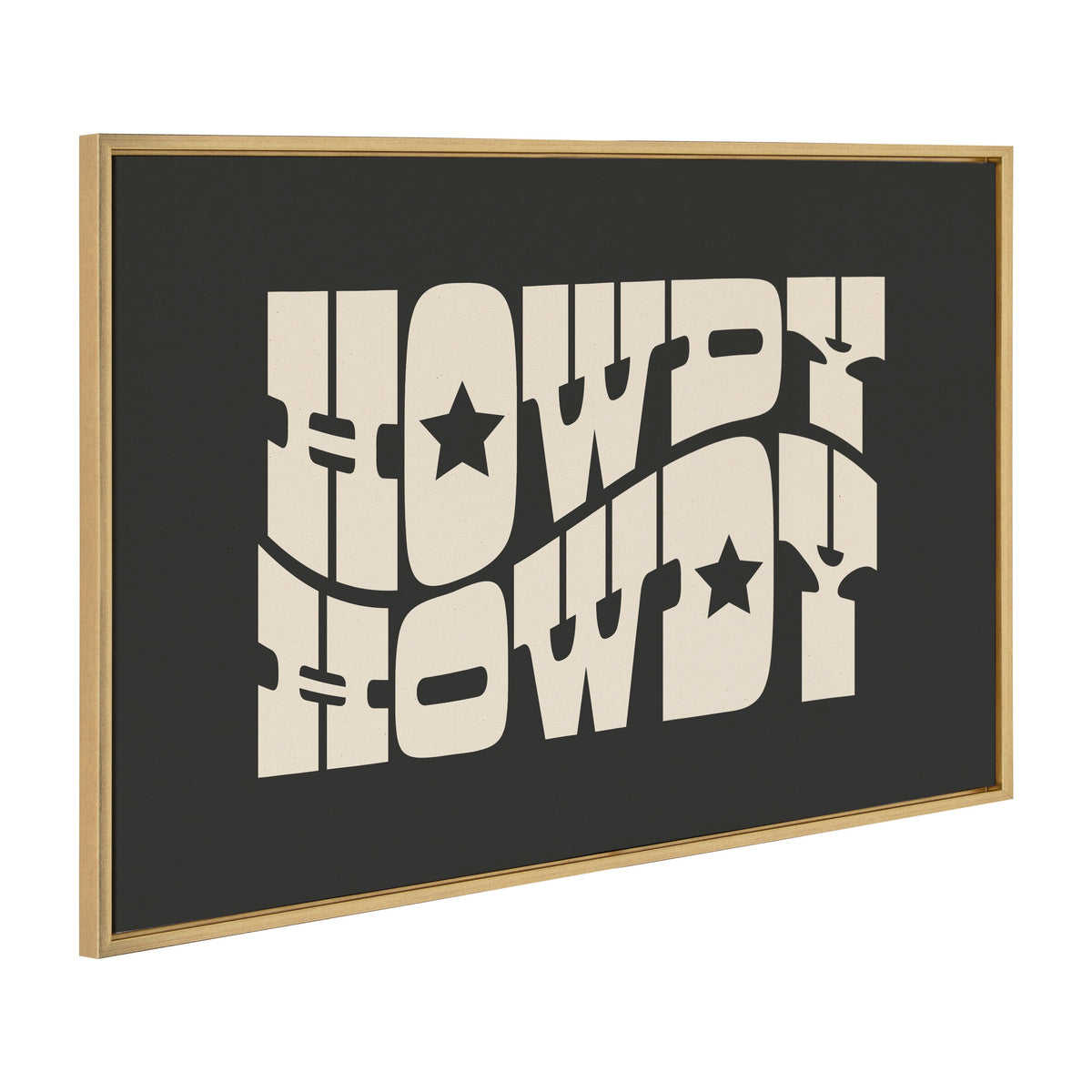 Sylvie Howdy Star Landscape Black Framed Canvas by Honey Island Studio