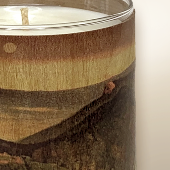 Cyrene Wood Wrapped Candle - Source by Studio Skara, view 2