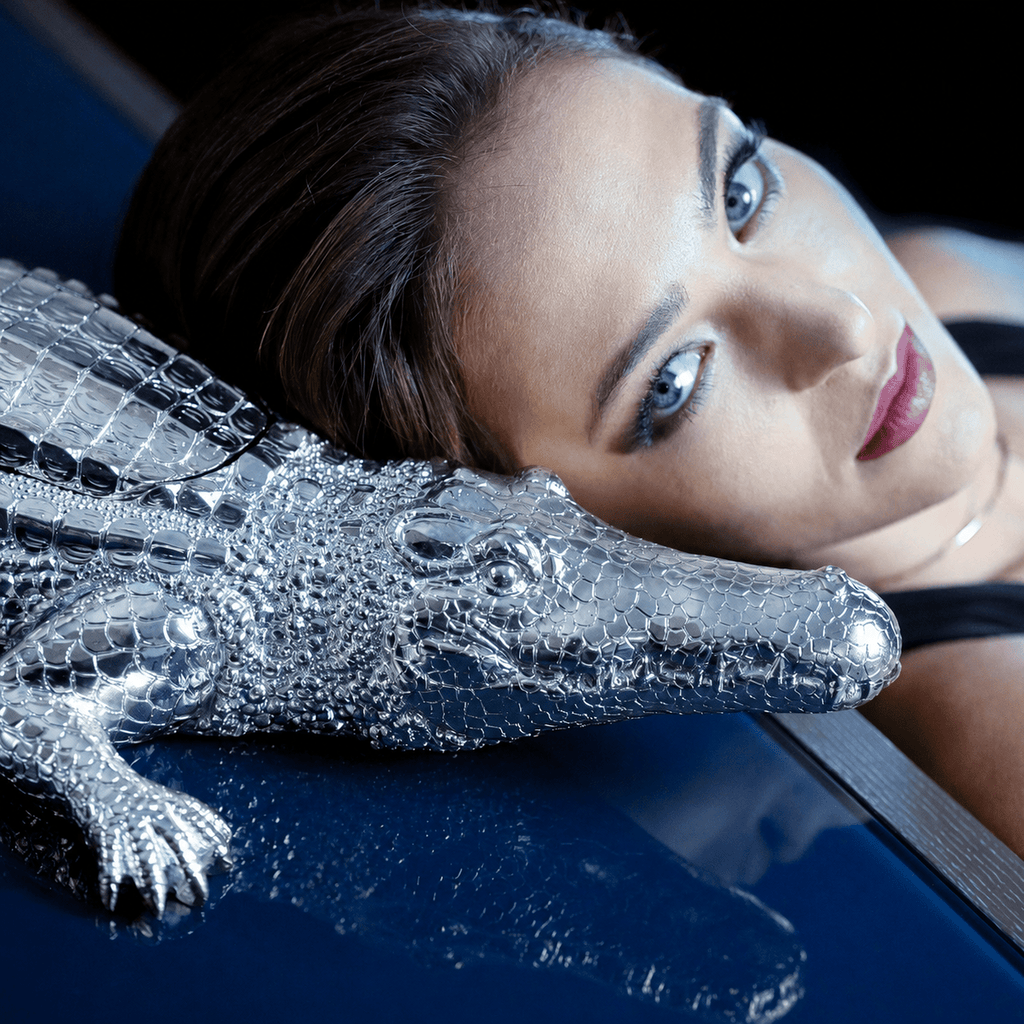 Silver Grand Alligator Candle - Re-Stock Oct