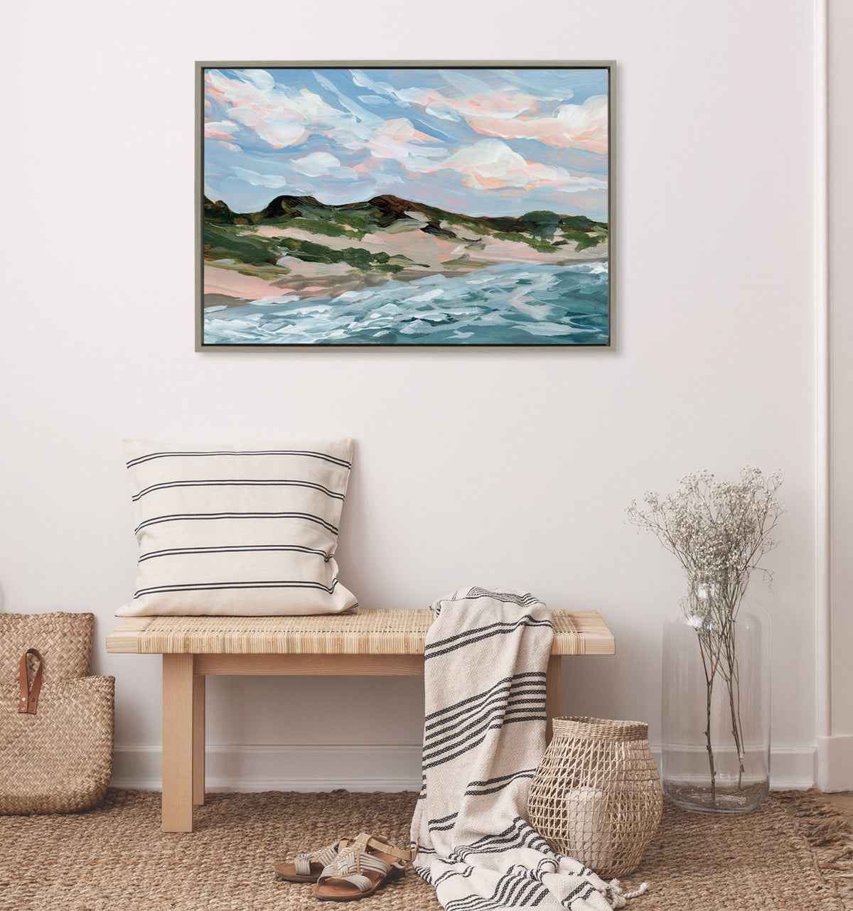 Sylvie Michigan Sand Dunes Framed Canvas by Emily Kenney