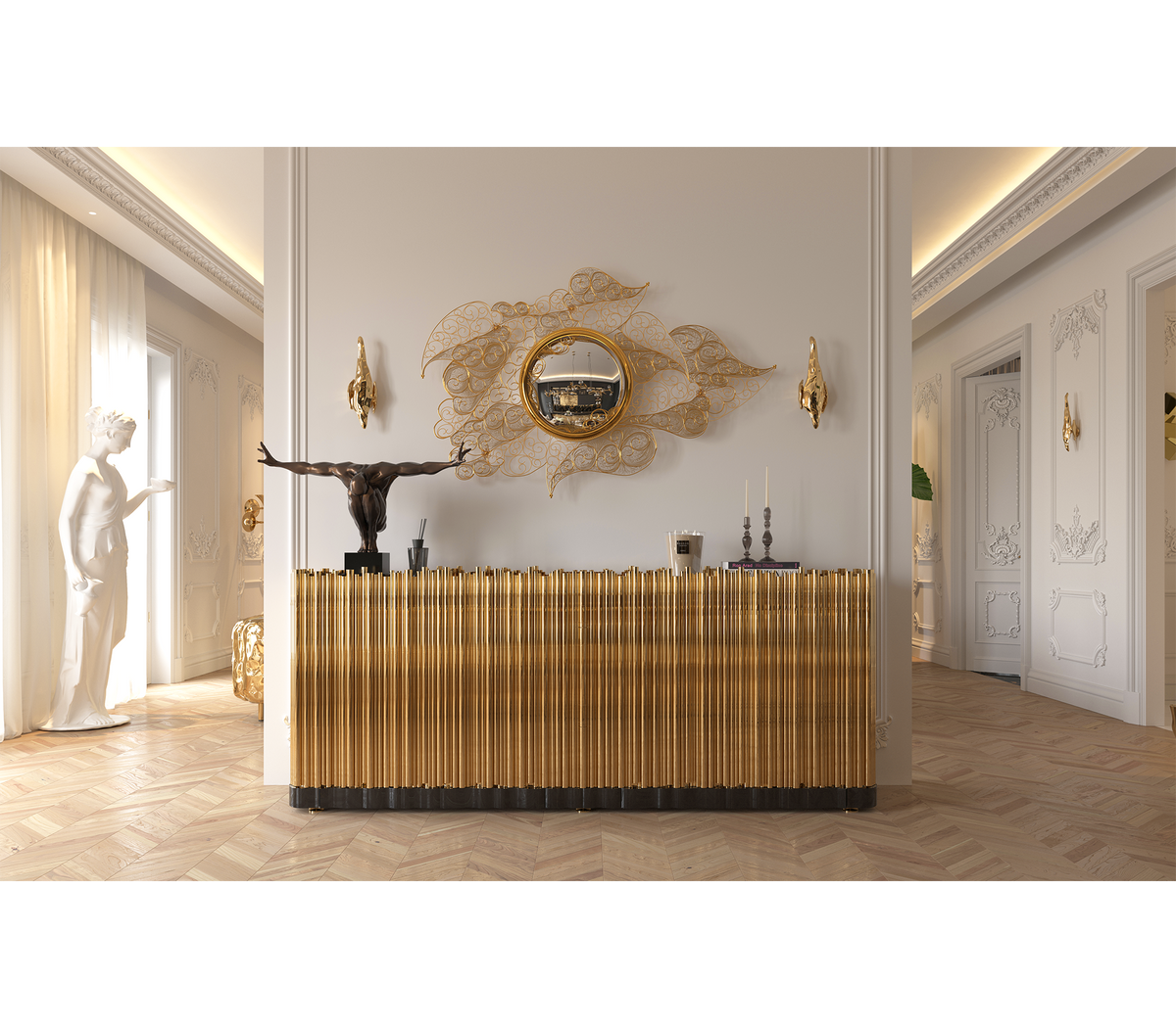 Soleil Patina Sconce Wall Lamp by Boca do Lobo – view 5